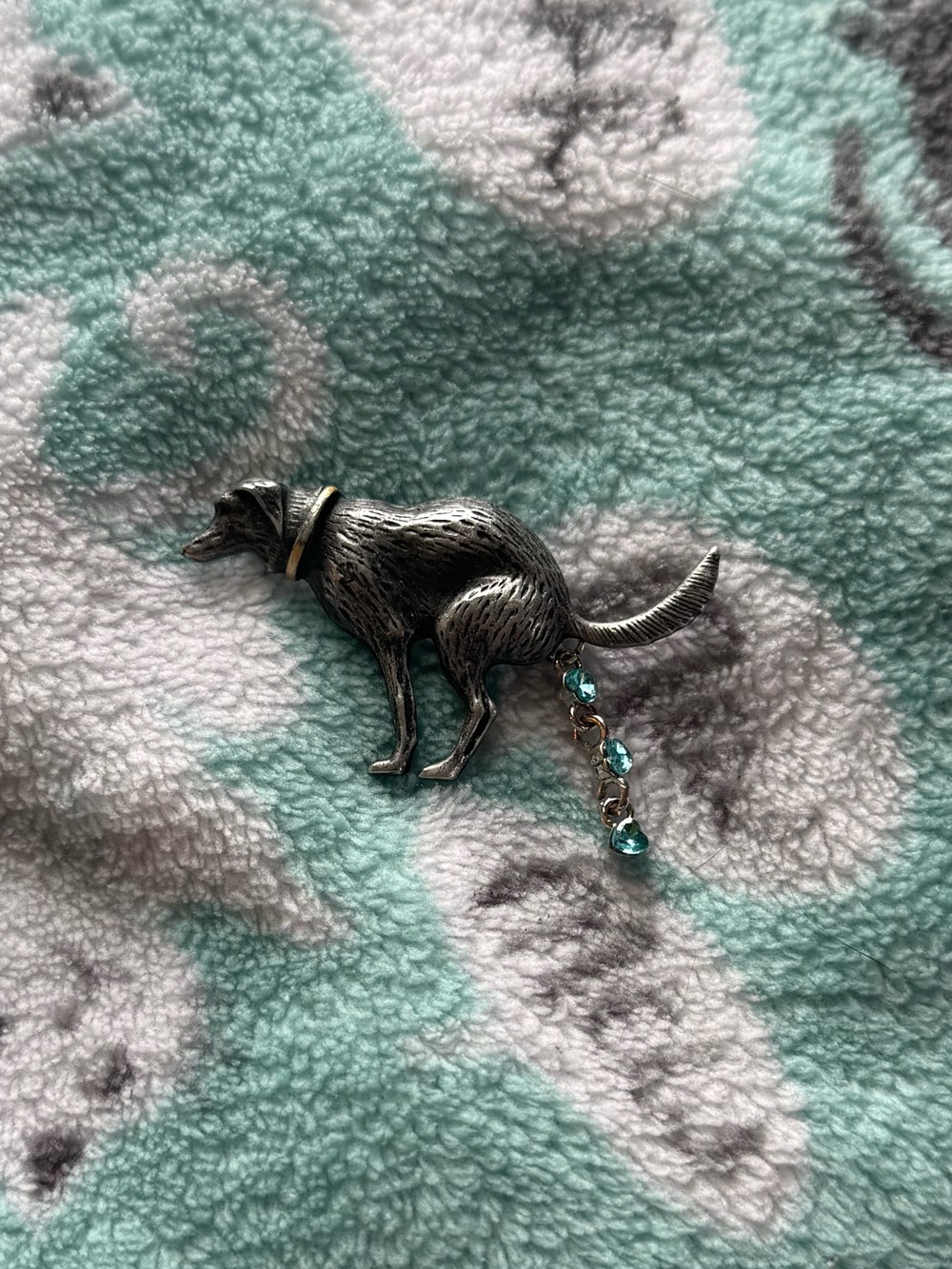 Pooping Dog Novelty Brooch Pin